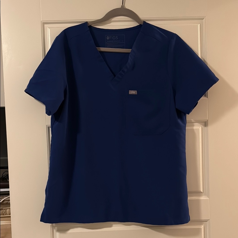 Women's FIGS royal blue large Catrina top